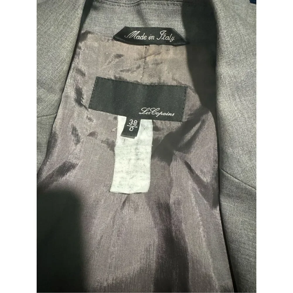 Les Copains gray button front blazer 38 - Picture 2 of 7